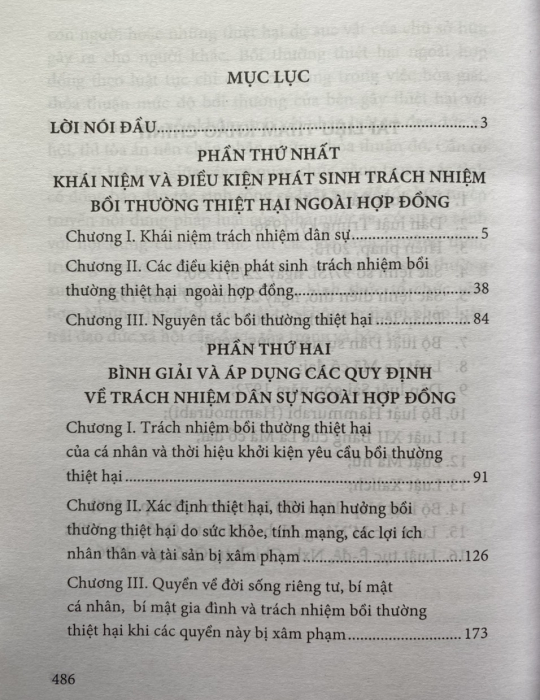 Luật Dân Sự Việt Nam ( Bình Giải Và Áp Dụng ) Trách Nhiệm Bồi Thường Thiệt Hại Ngoài Hợp Đồng